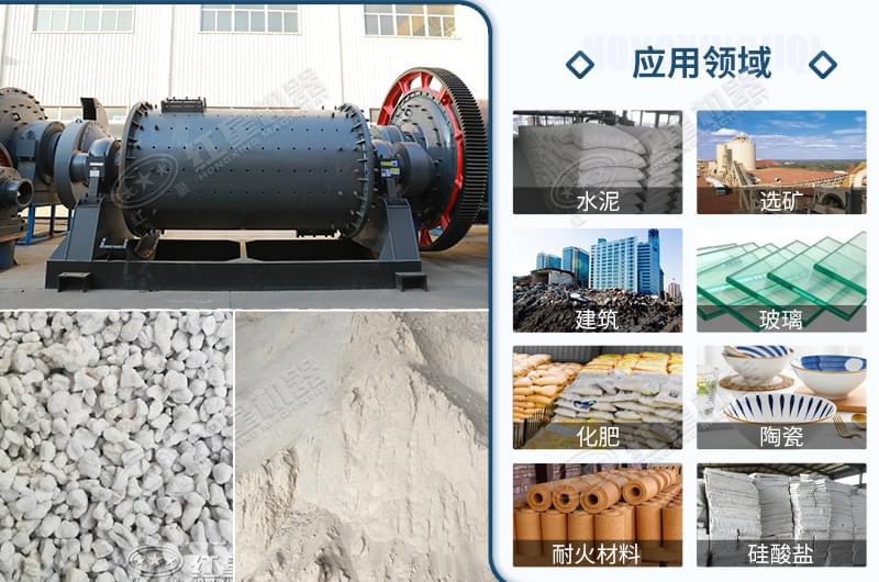濕式球磨機(jī)可應(yīng)用領(lǐng)域